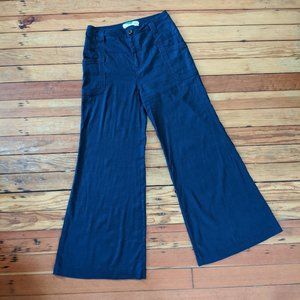 Anthropologie | Wide Leg Navy Trousers